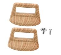 VICASKY 2pcs Wood Grain Pot Lid Handle Wood Lid Replacement for Handle Kitchen Grip Heat-Resistant Cover Universal Anti-scalding Light Brown