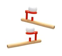 VICASKY 2pcs Wooden Ball Blowing for Adults Balance and Floating Blow Games to Develop Motor Skills Hand Eye Coordination and Vital Capacity Exercise
