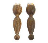 VICASKY 2pcs Wooden Eye Massage Roller Set Green Sandalwood Lotus Bead and Copper Head Acupressure Stick for Eye Puffiness, Dark Circles, and Facial Relaxation - Manual Facial Beauty