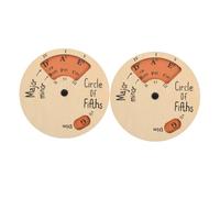 VICASKY 2Pcs Wooden Melody Wheel Chord Tool for Guitar Piano Music Lovers Compact Desktop Decor Details