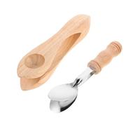 VICASKY 2pcs Wooden Musical Percussion Spoons Traditional Folk Rhythm Instruments with Ergonomic Handles Compact Portable Design Safe Grip Educational for Party Festival Holiday