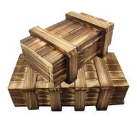 VICASKY 2Pcs Wooden Puzzle Boxes for Hidden Compartments Creative Cognitive in Safe Wood Material Challenging Brain Training Gift for Unique Educational Plaything