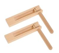 VICASKY 2pcs Wooden Ratchet Noise Makers Hand Percussion Musical Instruments for Eco Friendly Smooth Polish Educational for Rhythm Development and Sensory Play