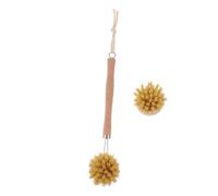 VICASKY 2Pcs Wooden Shower Body Scrubber Essential Back Cleaning Brush for Bath Shower Ergonomic Design Gentle Skin Multi Purpose Use