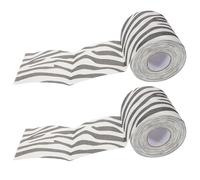 VICASKY 2Pcs Zebra Print Toilet Paper Self Adhesive Wrap Unique Texture Bathroom Decor Fun Patterns for Home Use Soft and Durable Tissue