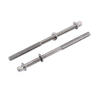 VICASKY 2sets 108.5mm Drum Tension Rods Set Professional Drum Bolts Washers for Snare Repair and Renovation 2pcs*2