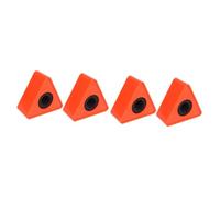 VICASKY 2sets Abs Molding Triangle Interview Mic Logo Flag Station Microphone Station Custom Pvc or Sticker Logo 2pcs*2