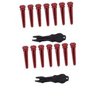 VICASKY 2sets Acoustic Guitar Bridge Pins Set Guitar String Pegs for Acoustic Bridge Pin Puller Wood Accessories (shell Style) 7pcs*2