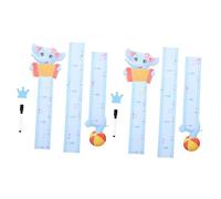 VICASKY 2sets Boy Girl Height Growth Chart Wall Sticker Removable Decorative Animal Decal for Nursery and Bedroom Fun Self-Measurement Cartoon Design Easy to Apply and Decor