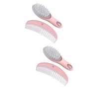 VICASKY 2sets Brush and Comb Kit for Newborn Boy Girl Massage Includes Hair Brush and Comb Cradle Cap Treatment and Born Girl
