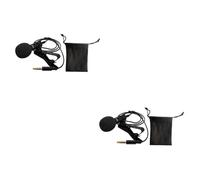 VICASKY 2sets Clip Lavalier Microphone Omnidirectional Recording Mic for Mobile Devices Cable for Interviews Vlogging Live Streaming and Online Teaching