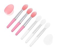 VICASKY 2sets Lip Double Sided Brush Micro Applicator Brushes Silicone Lip for Cosmetics Travel Easy to Carry