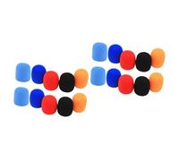 VICASKY 2sets Mic Covers Disposable Ktv Microphone Covers Noise Proof for Stage Performances Foam Design Pack of 10 10pcs*2 Random Color