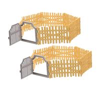 VICASKY 2Sets Miniature Farm Fence Durable Plastic Decorative Fences for DIY Crafts Succulent Pots Garden Accessories Design Non Fading Color