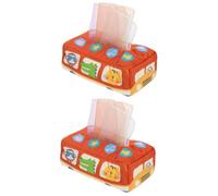 VICASKY 2sets Sensory Tissue Box Toy for Toddlers Interactive Finger Exercise Toy Animal Patterns Promotes Motor Skills Finger Flexibility for Boy Girl and Newborns
