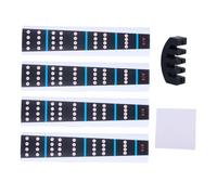 VICASKY 2sets Violin Finger Guide with Mute Cloth for Beginners Non-adhesive Transparent Finger Position Stickers Fretboard Markers for Practice Training Kit