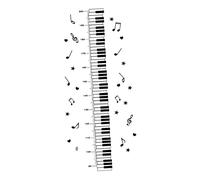 VICASKY 2sheets Music Decorations Piano Keyboard Sticker Decorative Wall Decal for Boy Girl's PVC Removable Piano Pattern
