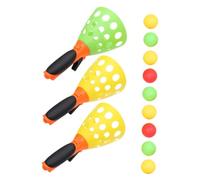 VICASKY 3 Pairs Toss Ball Set with Threaded Grip and Design for Adults Includes Baskets and Balls for Outdoor Catch and Throw Games Random Color