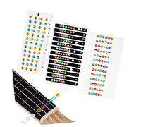 VICASKY 3 Pcs Note Sticker for Ukulele Easy to Peel off Paper Fretboard Decals Assorted Colour for Beginners Learning and Schools