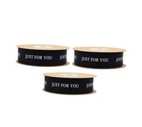 VICASKY 3 Rolls Black Grosgrain Wedding Ribbon Each for You Romantic Floral Bouquet Wraps Party Crafting Bow Making Cake Decoration