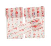 VICASKY 3 Rolls Breathable Non Woven Pet Tape with Strawberry Pattern Self Dog Leg Wrap for Paw Protection and Sports Injury Decorative Vet Wrap for Dogs and Cats