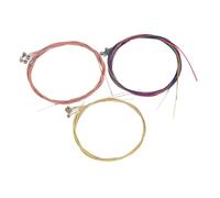 VICASKY 3 Sets Classic Guitar Strings for Acoustic and Classical Guitars, Metal Folk Strings with Assorted Colour, Portable and Comfortable Play Musical Instrument Accessories Replacement