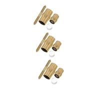 VICASKY 3 Sets Copper Antislip Ferrules Walking Stick Hardware Kit Cane Connector Accessories for Elderly Crutches DIY Replacement Parts for Walking Sticks Secure Grip Ends for Indoor and