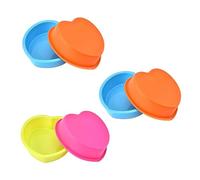 VICASKY 3 Sets Creative Heart Shaped Silicone Cake Mold Non Stick Fondant Chocolate Moulds for Baking Homemade Candy Dessert DIY Easy Clean Eco Friendly Kitchen Tool Random Color