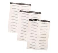 VICASKY 3 Sheets Simulation Eyebrow Stickers Self-adhesive Fake Eyebrows Water Transfer Peel off for Women Makeup Use for Daily Shaping