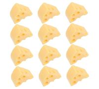 VICASKY 30 Pcs Mini Resin Cheese Miniatures for Dollhouse Kitchen Decoration Realistic Artificial Food Accessories Small Simulation Cheese Models for DIY Crafts and Photo Props