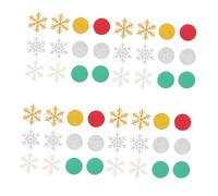 VICASKY 300pcs Christmas Snowflake Confetti Sparkling Glitter Table Decorations for Holiday Parties Red Green Gold Silver Mix Lightweight Winter Table Scatter for Festive Year Celebrations