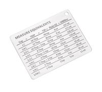 VICASKY 304 Stainless Steel Refrigerator Magnet Magnetic Baking Conversion Chart, Reusable Cooking Measurement Equivalents, Household Kitchen Accessory for Metric and Imperial Units
