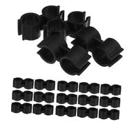 VICASKY 30pcs Double Pipe Clamp Dustpan Broom Connector Plastic Double Tube Clip Fastener for Secure Cleaning Pole Connection in Home Office Commercial Use