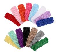 VICASKY 30pcs Elastic Crochet Headband for Women Comfortable Polyester Vintage Style Handcrafted Detailing Retro Knitted Hairband for Halloween Costume and Special Occasions