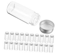 VICASKY 30pcs Glass Test Tubes Small Glass Vials Lids for Diy Decoration and Laboratory Sample Storage