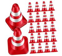 VICASKY 30Pcs Mini Traffic Cones for Brightly Colored for Sand Table Play Engineering Construction and Traffic Education Activities