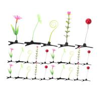 VICASKY 30pcs Plant Hair Clips for Lightweight Small Hairpins Assortment with Green Gradient Leaves Red Fruits Sunflowers and Flowers Decorative Barrettes