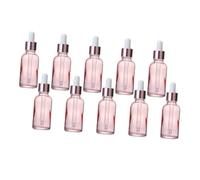 VICASKY 30Pcs Refillable Peach Pink Essential Oil Dropper Bottles Multi Purpose Glass Pipette Vials for Aromatherapy Medicine Cosmetic Travel Use