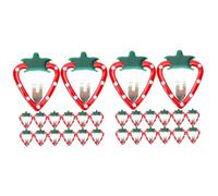 VICASKY 30pcs Strawberry Hair Clips for Girls Cute Fruit Hair Accessories Sturdy Secure Hairpins for Toddlers Teens