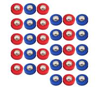 VICASKY 30pcs Tabletop Shuffleboard Sliding Game Pucks, Curling Table Accessories Replacement Pucks in Blue and Red, Mini Shuffleboard Equipment for Indoor Board and Party Games