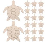 VICASKY 30pcs Unpainted Wooden Turtle Shapes for Crafts, Pack, Beige Wood Material with Paintable Surface and Hands-on Crafting Feature, the Sea DIY Projects and Ocean Theme