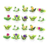 VICASKY 32pcs Miniature Potted Plant Mini Simulation Bonsai for Doll House Decor Mini House Plant Ornament with Premium and Decorative Micro Landscape for Indoor Display
