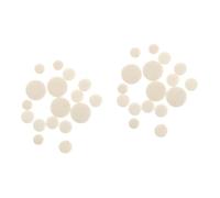 VICASKY 34pcs Clarinet Sound Hole Pads Replacement Gaskets for Flat Clarinet Accessories Multi-purpose Sound Hole Cushions White Light Yellow Easy Installation for Musicians