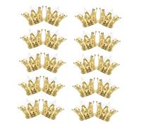 VICASKY 36pcs Crown Shaped Candy Holders for Party Favors Gilded Wedding Chocolate Containers Elegant Birthday Boxes for Princess-Themed Celebrations and Decorative Tabletop Displays