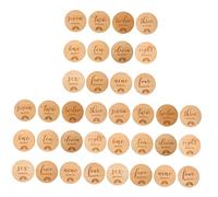 VICASKY 36pcs Wooden Discs for Growth Tracking Double-Sided Photo Props Safe Skin-Friendly Material for Newborn Shower Keepsakes