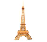 VICASKY 3d Wooden Eiffel Tower Puzzle for Educational Assembly Feature and Exercise Ability, Yellow Wood Material or Display on Your Desk or Bookshelf
