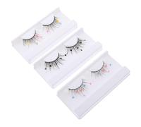 VICASKY 3pairs False Eyelashes Sequin Flash Hearts Flowers DIY Lash Extensions Lash Clusters