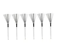 VICASKY 3pairs Maple Handle Essential Jazz Drum Accessory for Beginners and Youth Bands Convenient Wire Brush Design for Practice Sessions