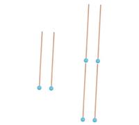 VICASKY 3pairs Silicone Head Maple Rod Drumsticks Xylophone Sticks Marimba Hammers Keyboard Mallets