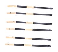 VICASKY 3pairs Sturdy Bamboo Rod Drumsticks Drums Sticks Brush for Beginners and Musicians